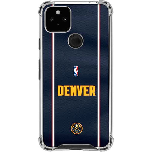NBA Denver Nuggets Jersey Google Pixel 4a 5G Clear Case